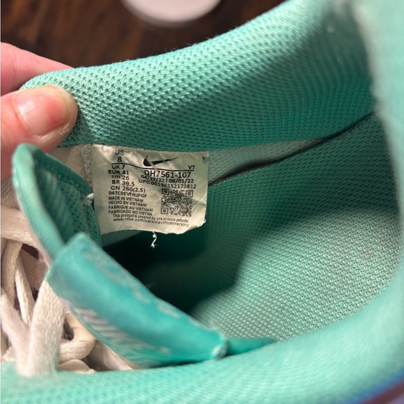 Air Force One white and teal size 8 Men’s - Picture 7 of 7